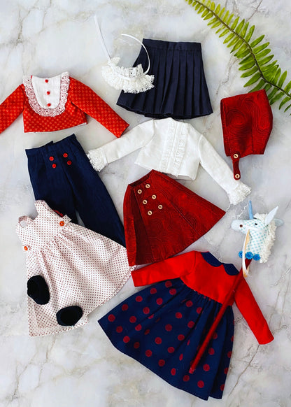 33cm Doll cloth Pattern -Petit Dollwear Collection (Dress-Up)