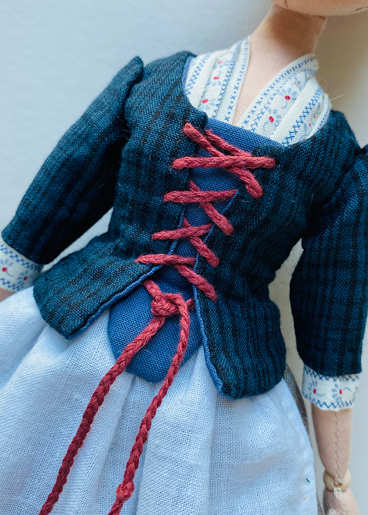 35cm doll Pattern🩱Highland Woman Dress Doll / No Face center seam