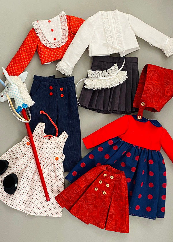 33cm Doll cloth Pattern -Petit Dollwear Collection (Dress-Up)