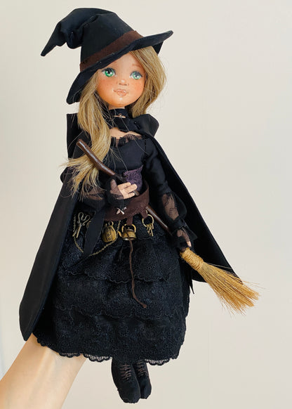 35cm doll Pattern🩱Halloween Witch Doll🎃/ No Face center seam