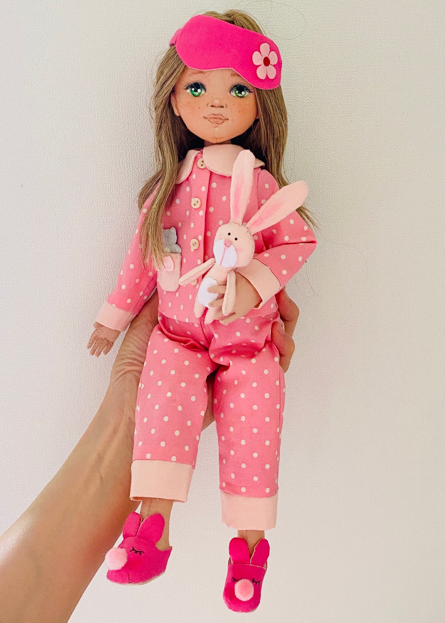 33cm Doll cloth Pattern👚 Sleepwear Set (Dress-Up)
