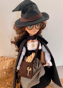 35cm doll Pattern🩱Bookworm Witch Doll🎃/ No Face center seam