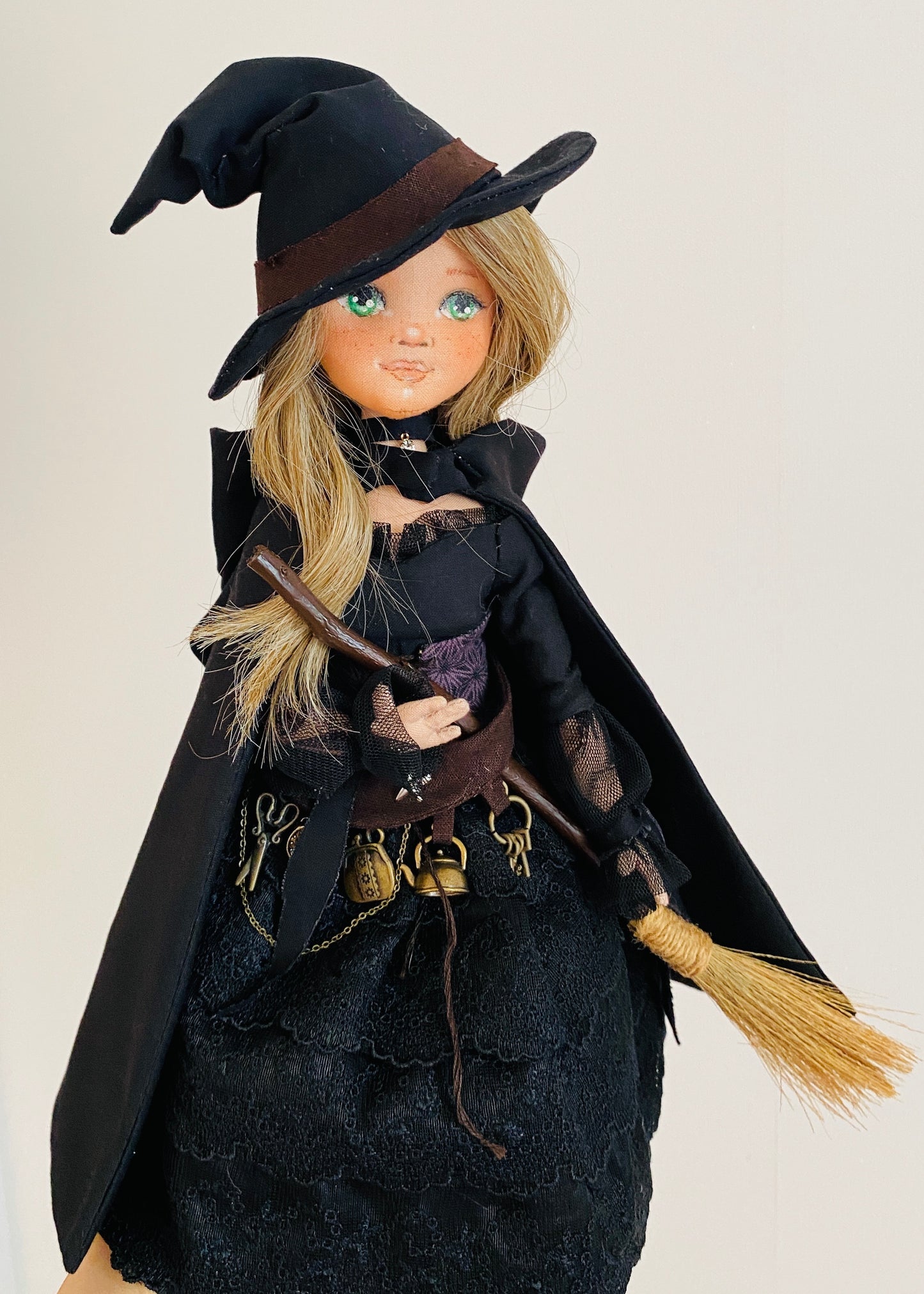 35cm doll Pattern🩱Halloween Witch Doll🎃/ No Face center seam
