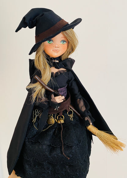 35cm doll Pattern🩱Halloween Witch Doll🎃/ No Face center seam