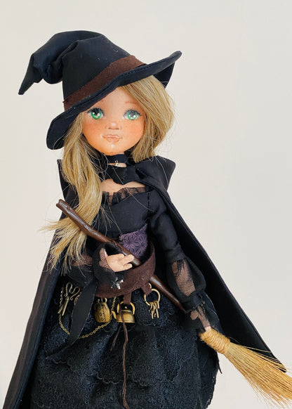 35cm doll Pattern🩱Halloween Witch Doll🎃/ No Face center seam