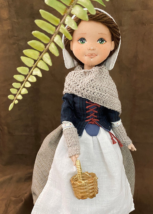 35cm doll Pattern🩱Highland Woman Dress Doll / No Face center seam
