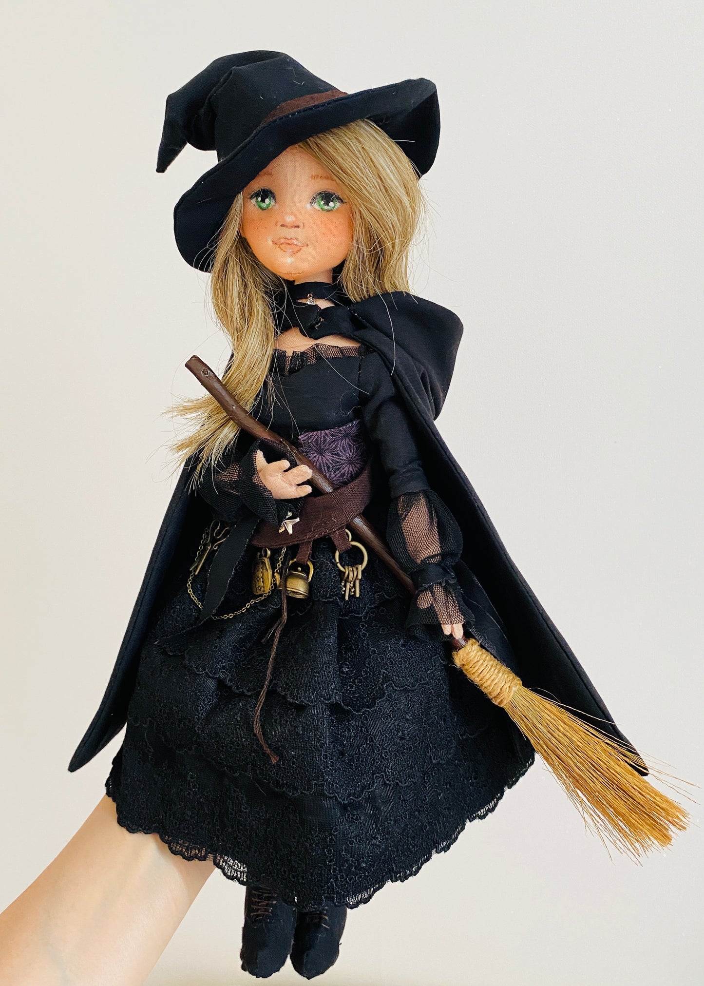 35cm doll Pattern🩱Halloween Witch Doll🎃/ No Face center seam