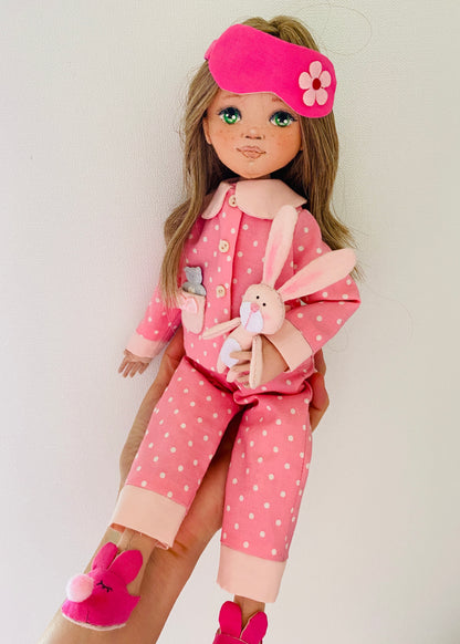 33cm Doll cloth Pattern👚 Sleepwear Set (Dress-Up)