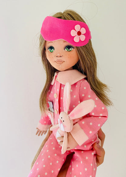 33cm Doll cloth Pattern👚 Sleepwear Set (Dress-Up)