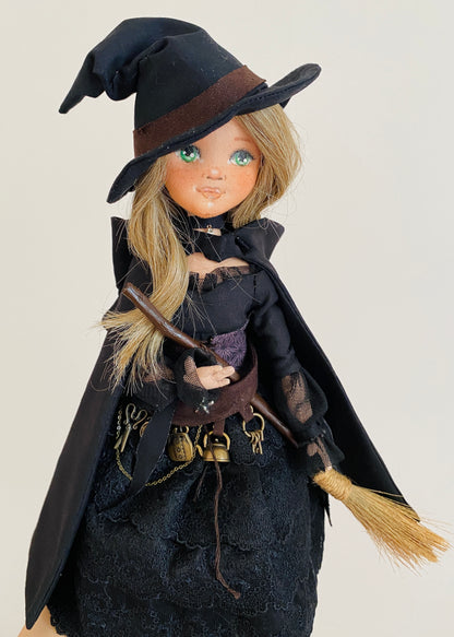 35cm doll Pattern🩱Halloween Witch Doll🎃/ No Face center seam