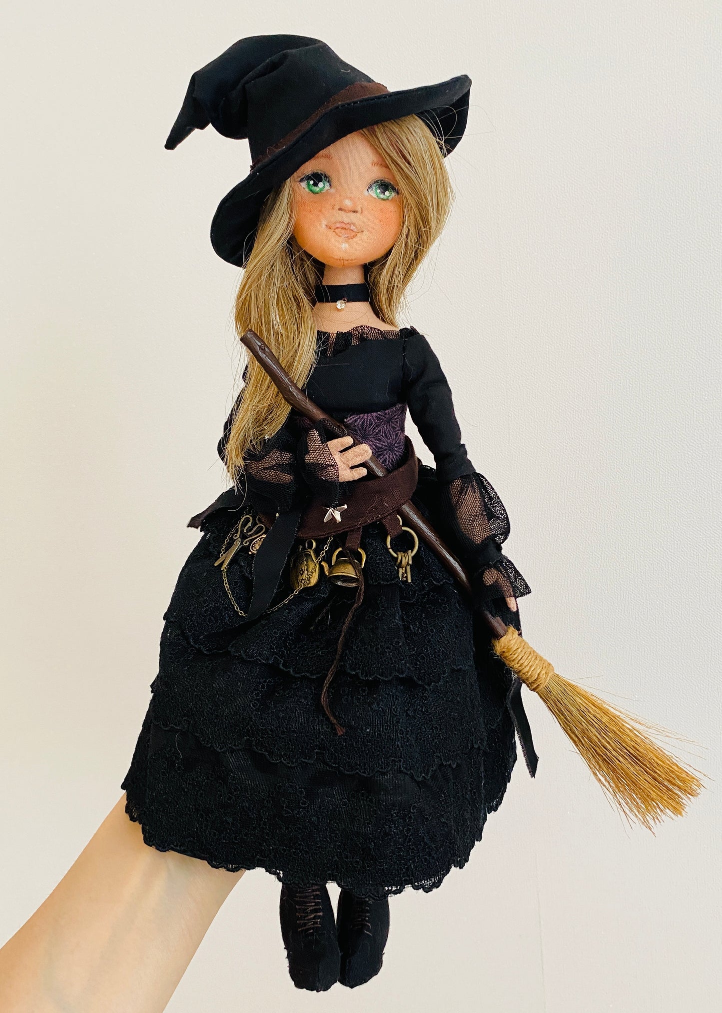 35cm doll Pattern🩱Halloween Witch Doll🎃/ No Face center seam