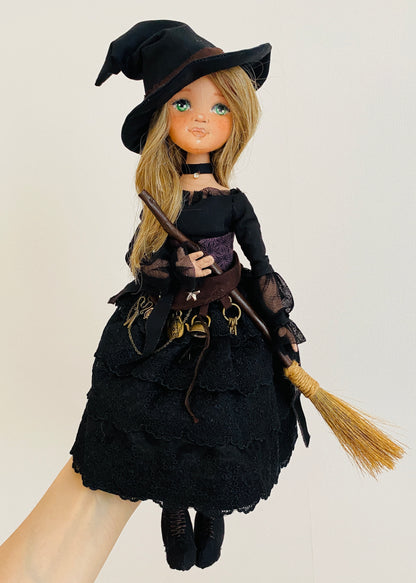 35cm doll Pattern🩱Halloween Witch Doll🎃/ No Face center seam