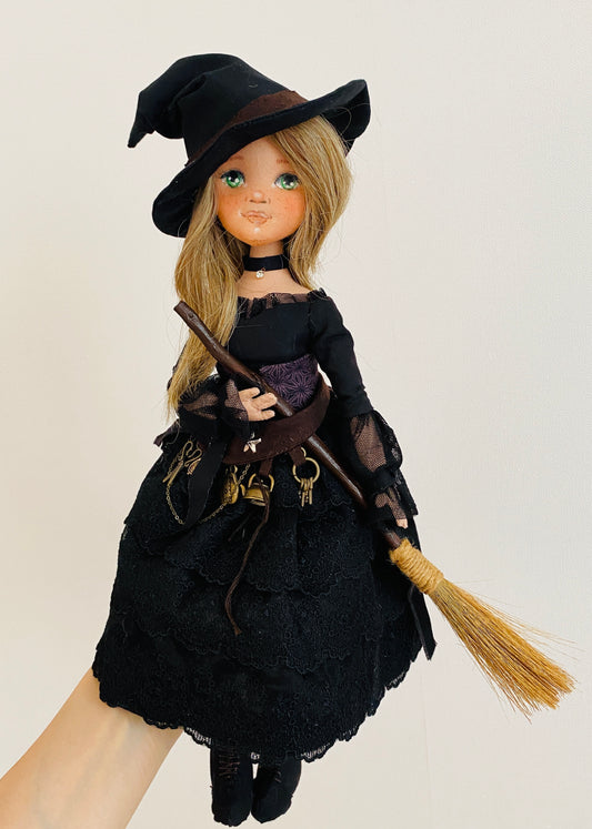 35cm doll Pattern🩱Halloween Witch Doll🎃/ No Face center seam