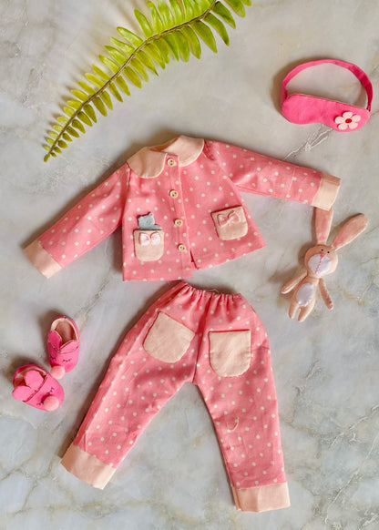 33cm Doll cloth Pattern👚 Sleepwear Set (Dress-Up)