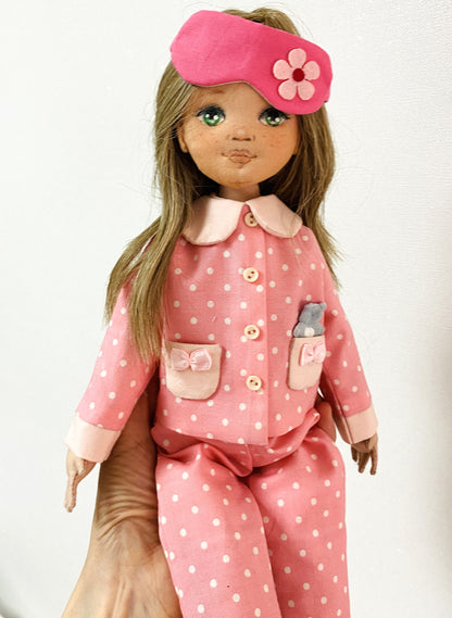 33cm Doll cloth Pattern👚 Sleepwear Set (Dress-Up)