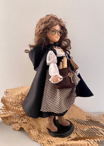 35cm doll Pattern🩱Bookworm Witch Doll🎃/ No Face center seam