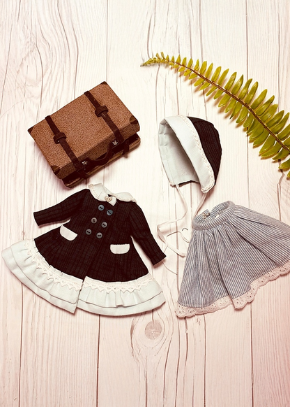 25cm Doll Clothes Pattern🧵 Sara & Suitcase (Dress-Up)