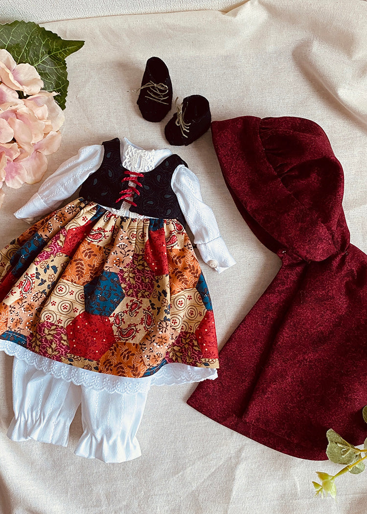 33cm Doll cloth Pattern 👚 Little Red (Dress-Up)