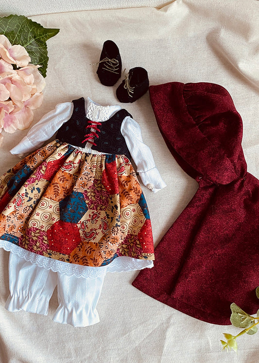 33cm Doll cloth Pattern 👚 Little Red (Dress-Up)