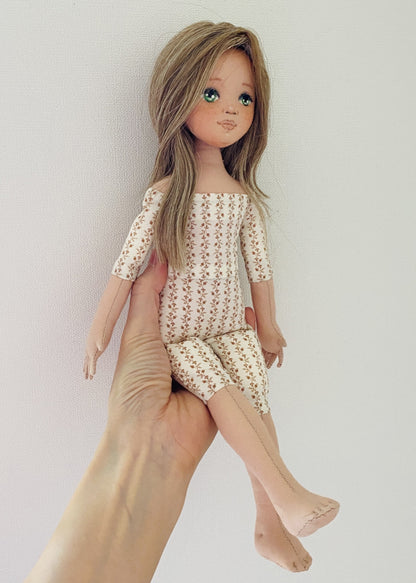 33cm Doll Body Pattern🧵All-in-one Doll Body / No Face center seam