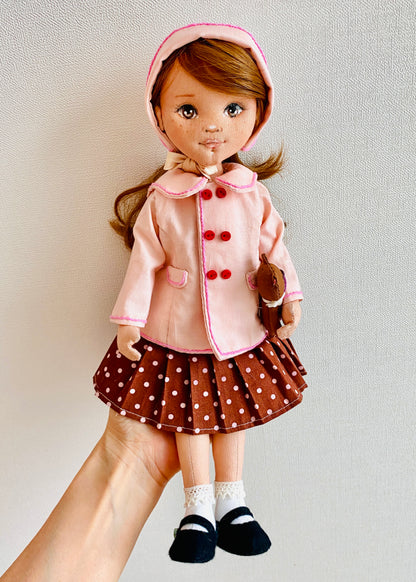 33cm Doll cloth Pattern👚Lily’s Classic Outfit  (Dress-Up)