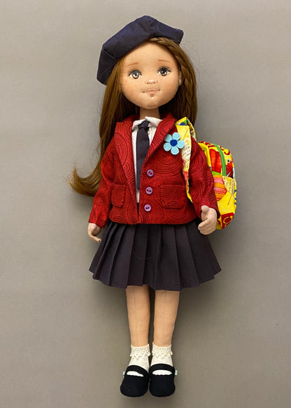 33cm Doll cloth Pattern👚 School Unfofrm Set (Dress-Up)