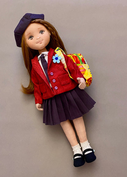 33cm Doll cloth Pattern👚 School Unfofrm Set (Dress-Up)