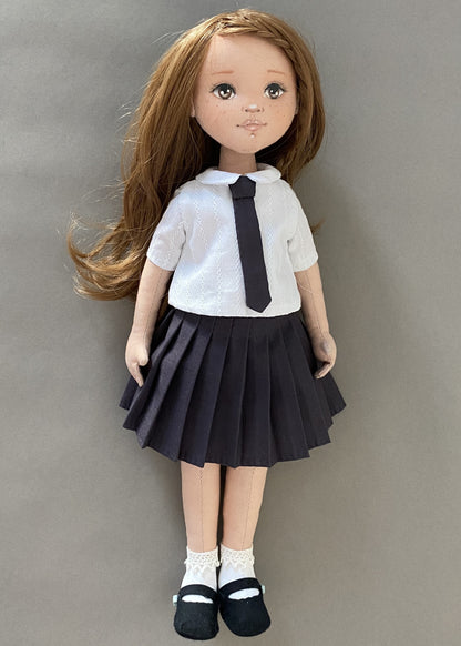 33cm Doll cloth Pattern👚 School Unfofrm Set (Dress-Up)