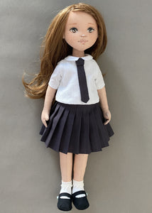 33cm Doll cloth Pattern / School Unfofrm Set (Dress-Up)