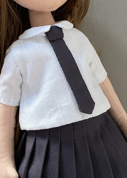 33cm Doll cloth Pattern👚 School Unfofrm Set (Dress-Up)