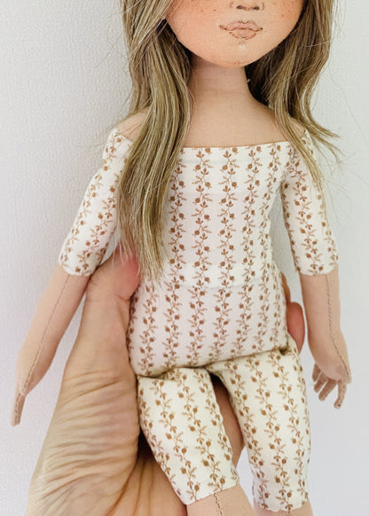 33cm Doll Body Pattern🧵All-in-one Doll Body / No Face center seam