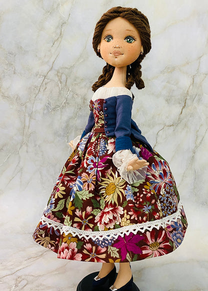 35cm doll Patten🩱Princess / No Face center seam