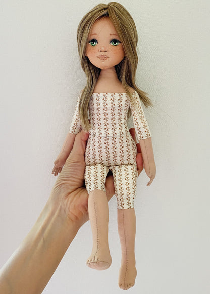 33cm Doll Body Pattern🧵All-in-one Doll Body / No Face center seam