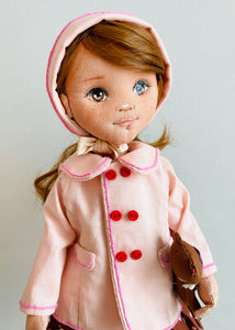 33cm Doll cloth Pattern /Pleated Dress and Coat (Dress-Up)