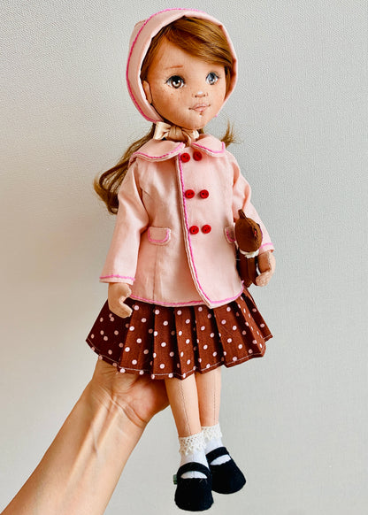 33cm Doll cloth Pattern👚Lily’s Classic Outfit  (Dress-Up)