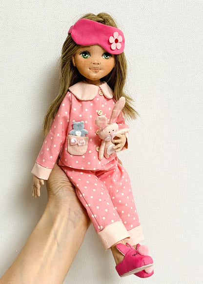 33cm Doll cloth Pattern👚 Sleepwear Set (Dress-Up)