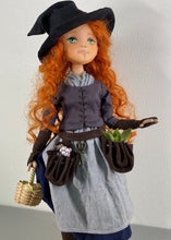 Load image into Gallery viewer, 35cm doll Pattern🩱Green Witch Doll🎃/ No Face center seam
