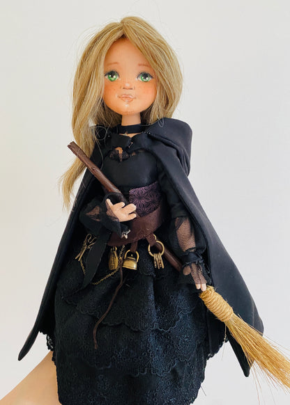 35cm doll Pattern🩱Halloween Witch Doll🎃/ No Face center seam