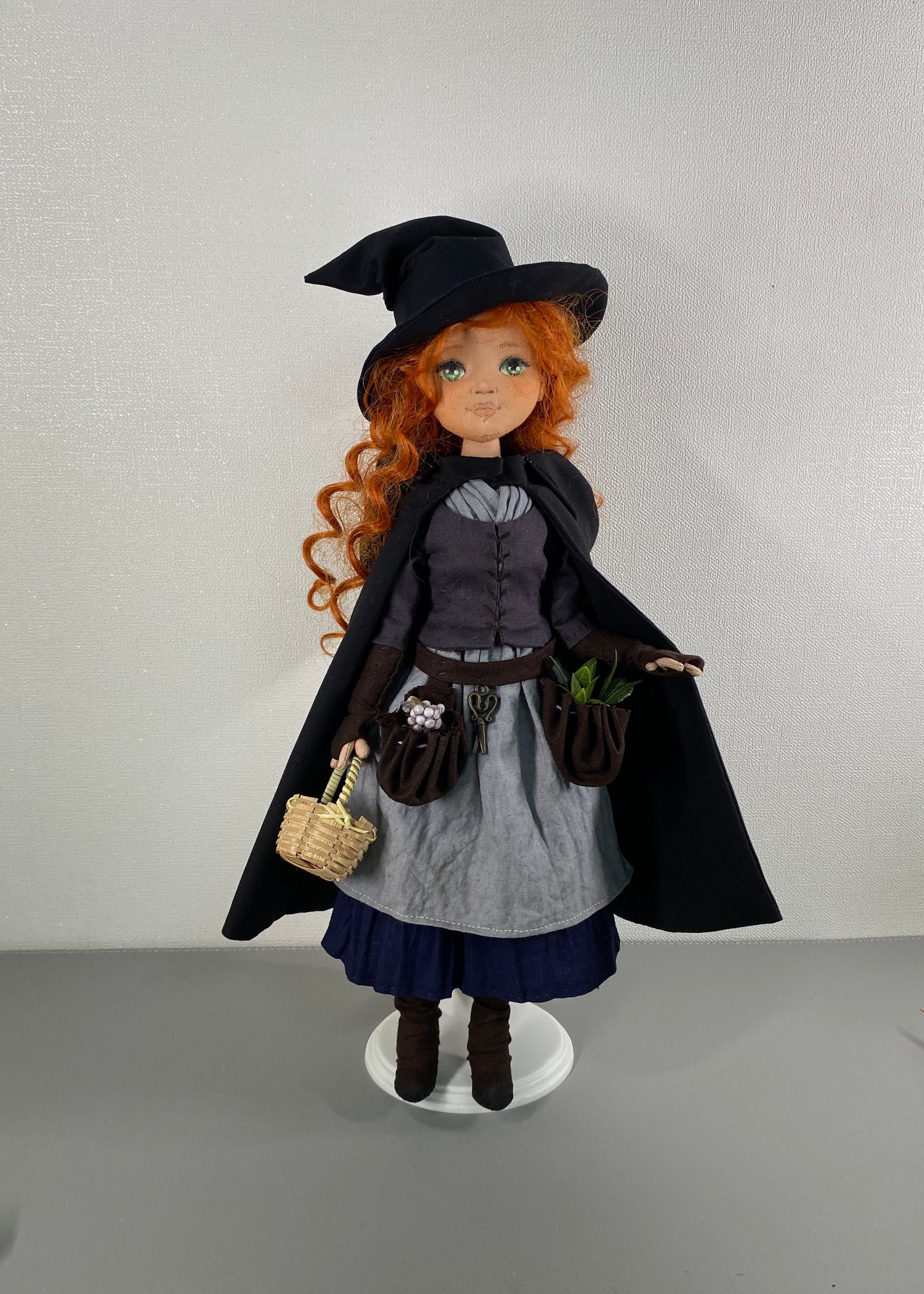 35cm doll Pattern🩱Green Witch Doll🎃/ No Face center seam