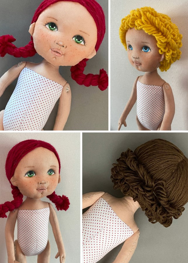 40cm Doll Body Pattern 🎀 Standing Doll Body (3-hairstyle)
