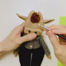 Load and play video in Gallery viewer, Easy Doll Pattern🌈 Farmer Moo moo
