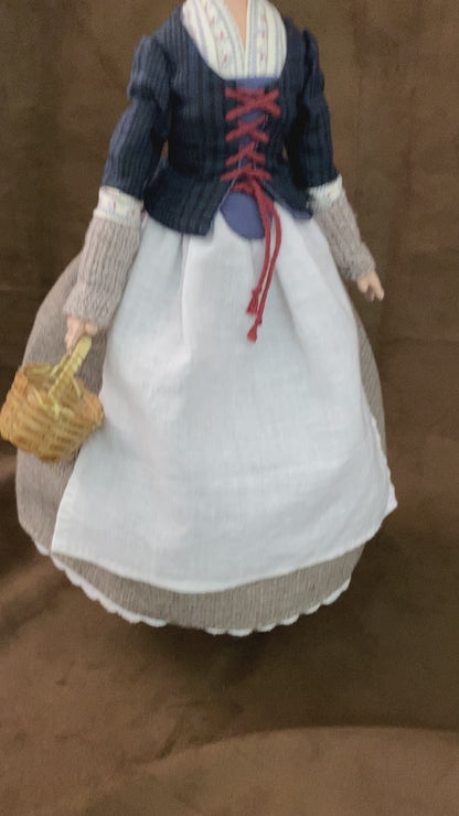 35cm doll Pattern🩱Highland Woman Dress Doll / No Face center seam