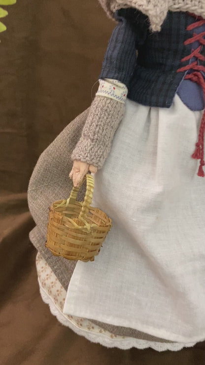 35cm doll Pattern🩱Highland Woman Dress Doll / No Face center seam