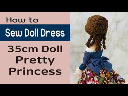 35cm doll Patten🩱Princess / No Face center seam