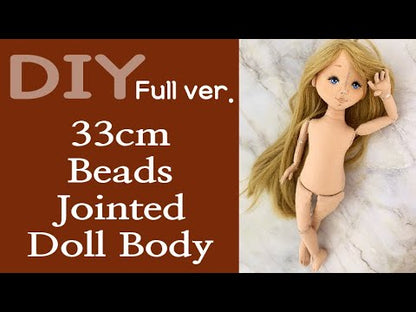 33cm Doll Body Pattern🎀 Bead-Jointed Doll Body (Face center seam)