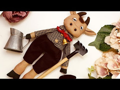 Easy Doll Pattern🌈 Farmer Moo moo