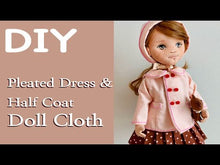 Load and play video in Gallery viewer, 33cm Doll cloth Pattern /Pleated Dress and Coat (Dress-Up)
