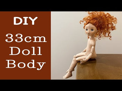 33cm Doll Body Pattern🎀 Basic Jointed Doll Body (Face center seam)