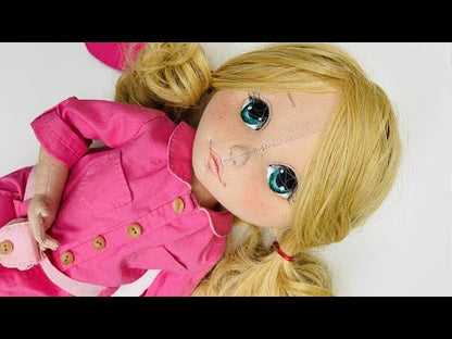 40cm Doll Pattern🌈(J) Jumpsuit Girl (Face center seam)