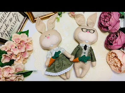 Easy Doll Pattern🌈 Rabbit Couple